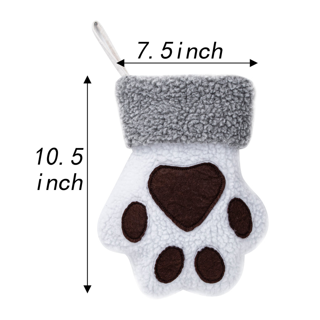 Christmas Stockings Pet Paw Pattern Stockings Ornament Stockings Pet Christmas Decoration.