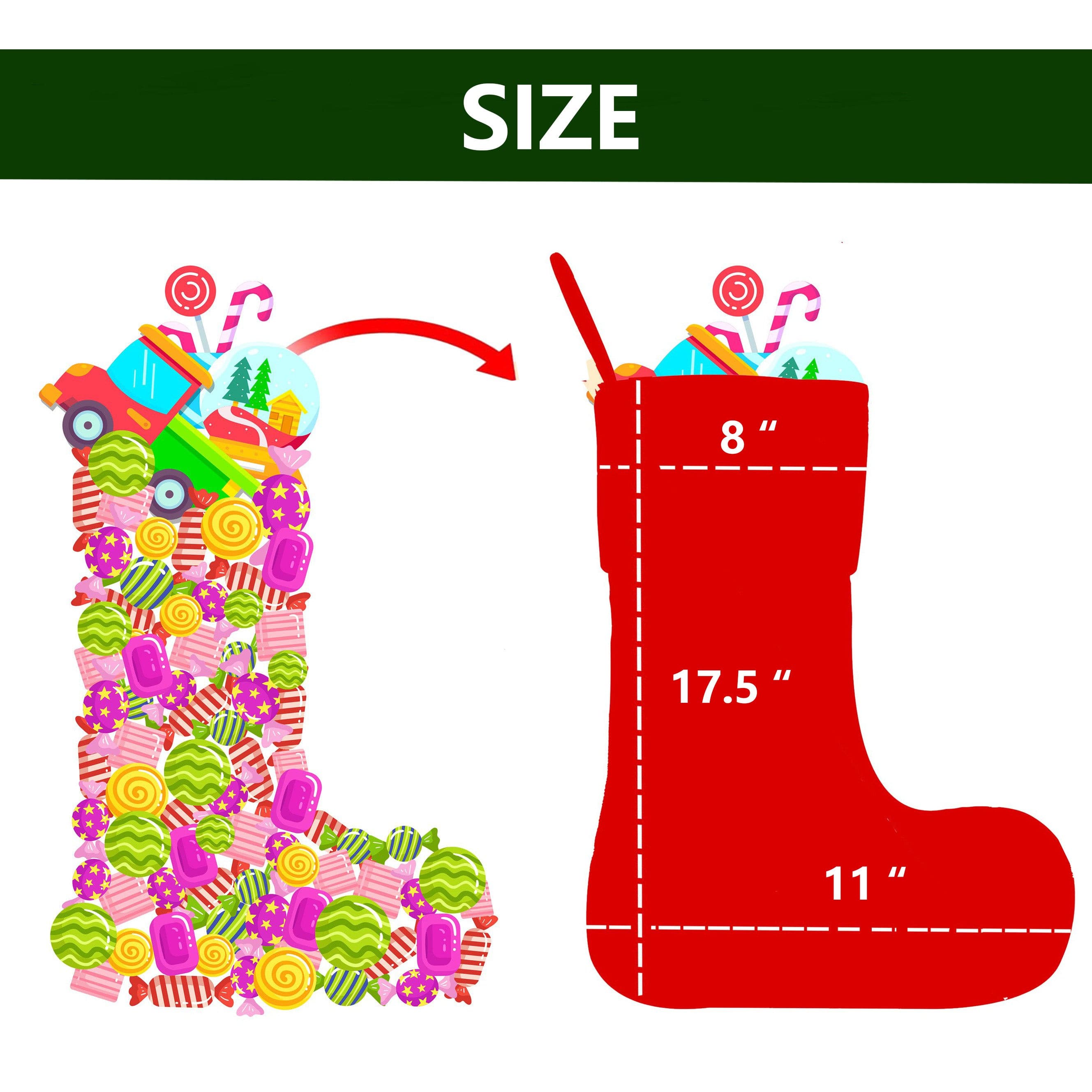 Personalized Christmas stocking Velvet Lovely Embroidery Pattern Family gift Decorations Xmas Holiday -KTR.